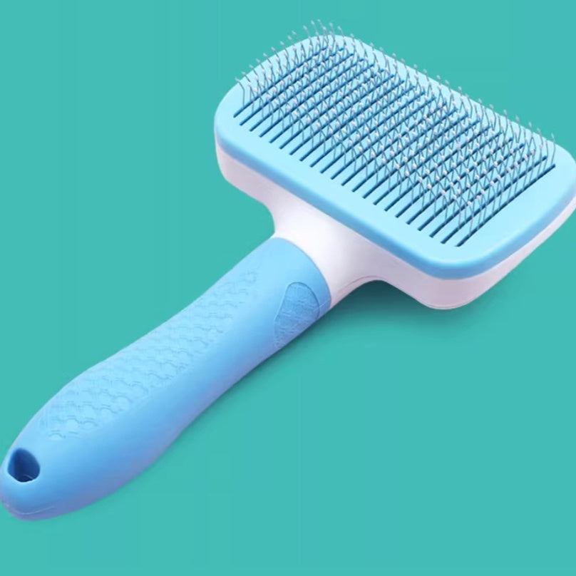 AuraPure™ Titan-Comb | Heavy-Duty Steel Hair Remover – One-Touch Professional Grooming Brush for Deep Undercoat Care