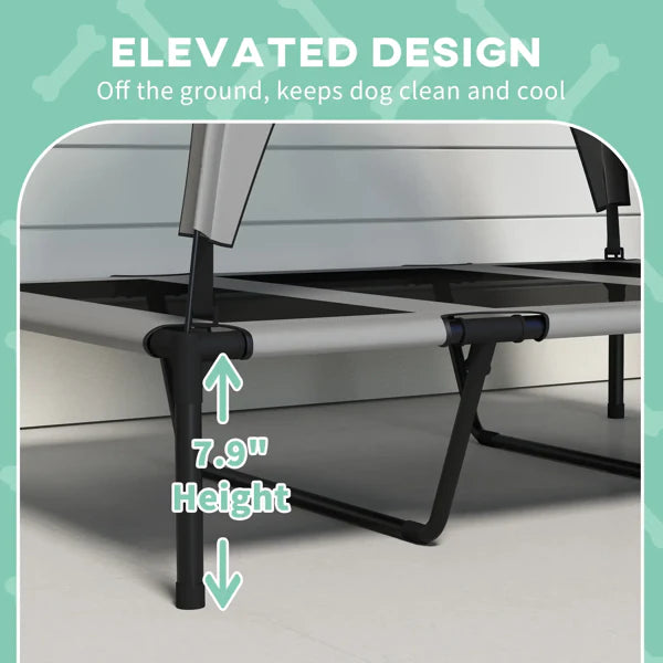 AuraEstate™ Sky-Breeze | Anti-Anxiety Elevated Dog Bed – Self-Cooling Heavy Duty Cot for Indoor & Outdoor Use