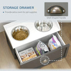 AuraPure™ Master-Feeder | Professional Elevated Station with Hidden Storage – Dual Large-Capacity Bowls for Maximum Comfort & Order