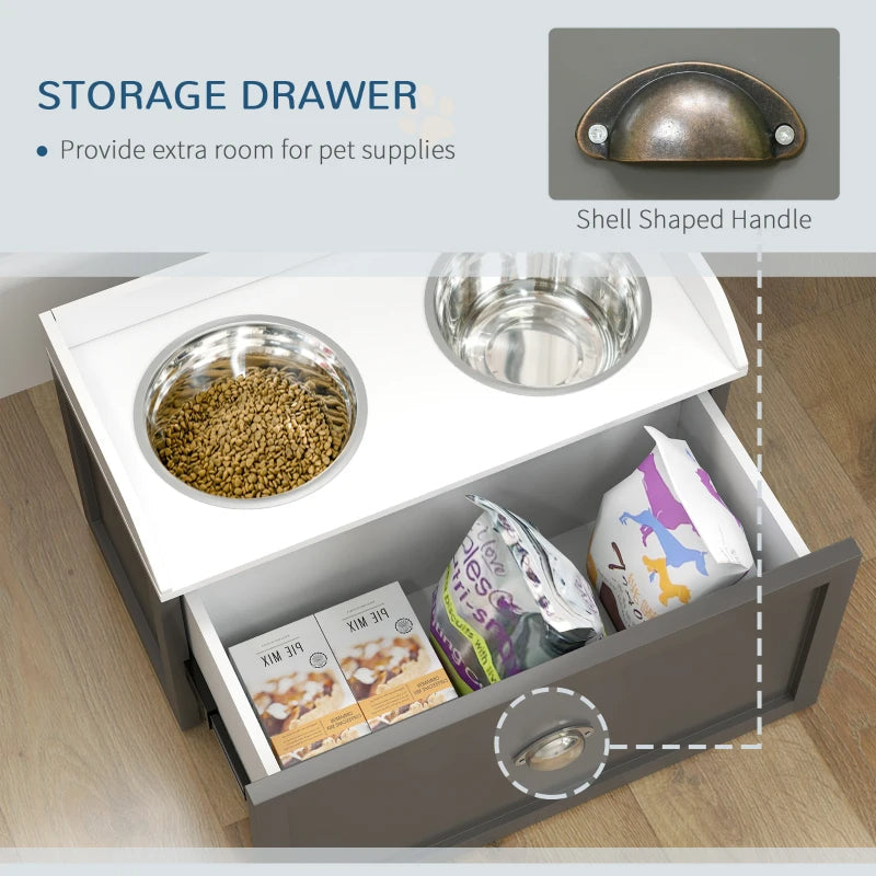 AuraPure™ Master-Feeder | Professional Elevated Station with Hidden Storage – Dual Large-Capacity Bowls for Maximum Comfort & Order
