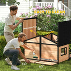 EliteCabin™ | Luxury 2 - Pet Outdoor Sanctuary - Elevated Wood Kennel & Sun Deck - Aura Pet Elite