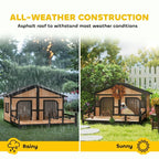 EliteCabin™ | Luxury 2 - Pet Outdoor Sanctuary - Elevated Wood Kennel & Sun Deck - Aura Pet Elite