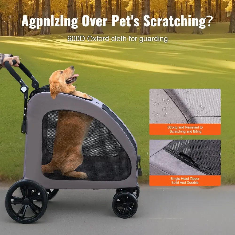 EliteChariot™ | Pro - Strength Portable Dog Stroller & Carrier - Aura Pet Elite