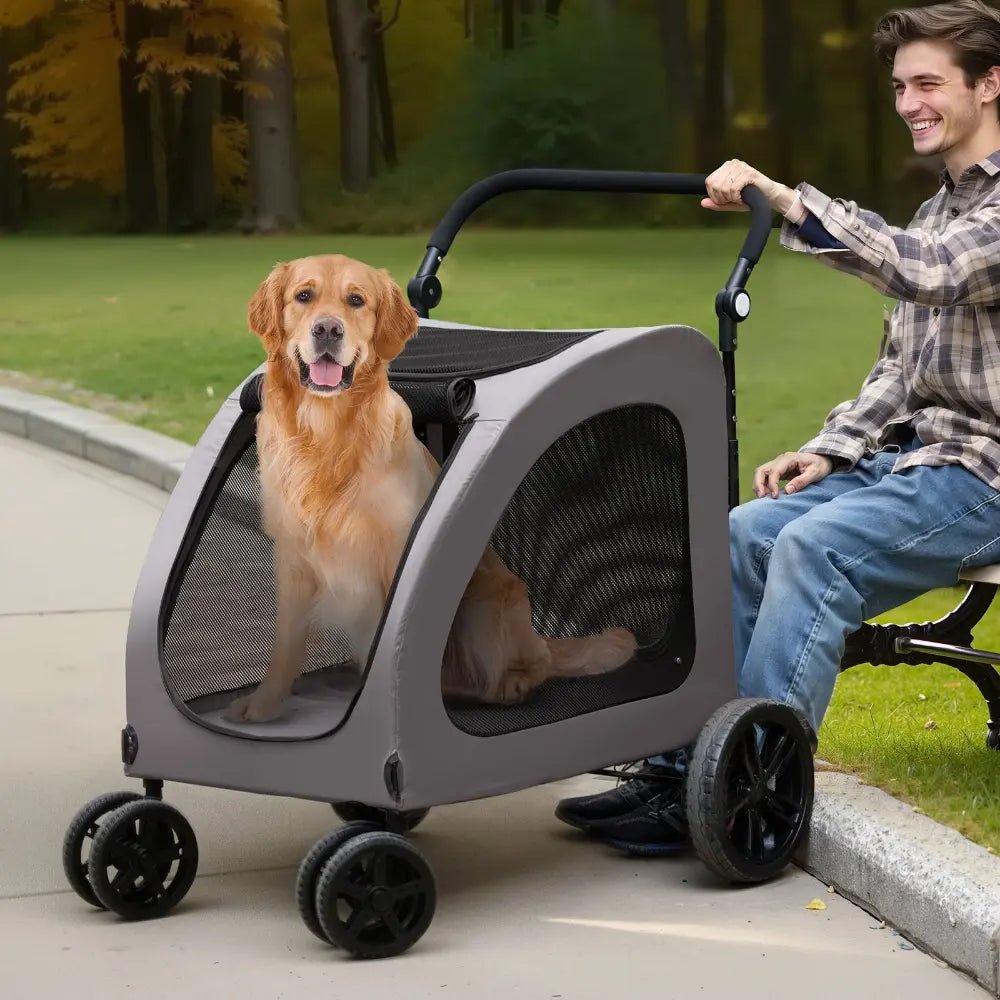 EliteChariot™ | Pro - Strength Portable Dog Stroller & Carrier - Aura Pet Elite