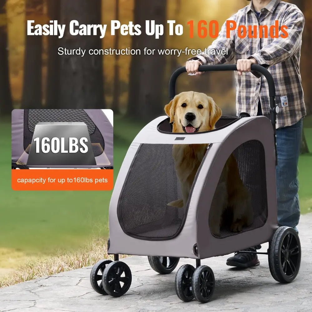 EliteChariot™ | Pro - Strength Portable Dog Stroller & Carrier - Aura Pet Elite