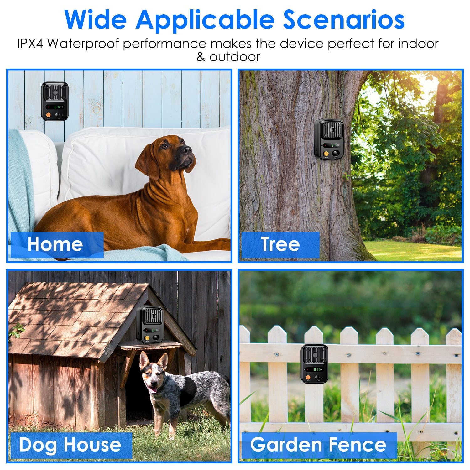 EliteEcho™ | Waterproof Ultrasonic Bark Control (Black - Green Edition) - Aura Pet Elite