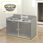 EliteFeast™ | Ergonomic Raised Diner & Storage Combo for Large Breeds - Aura Pet Elite