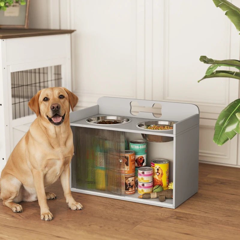 EliteFeast™ | Ergonomic Raised Diner & Storage Combo for Large Breeds - Aura Pet Elite
