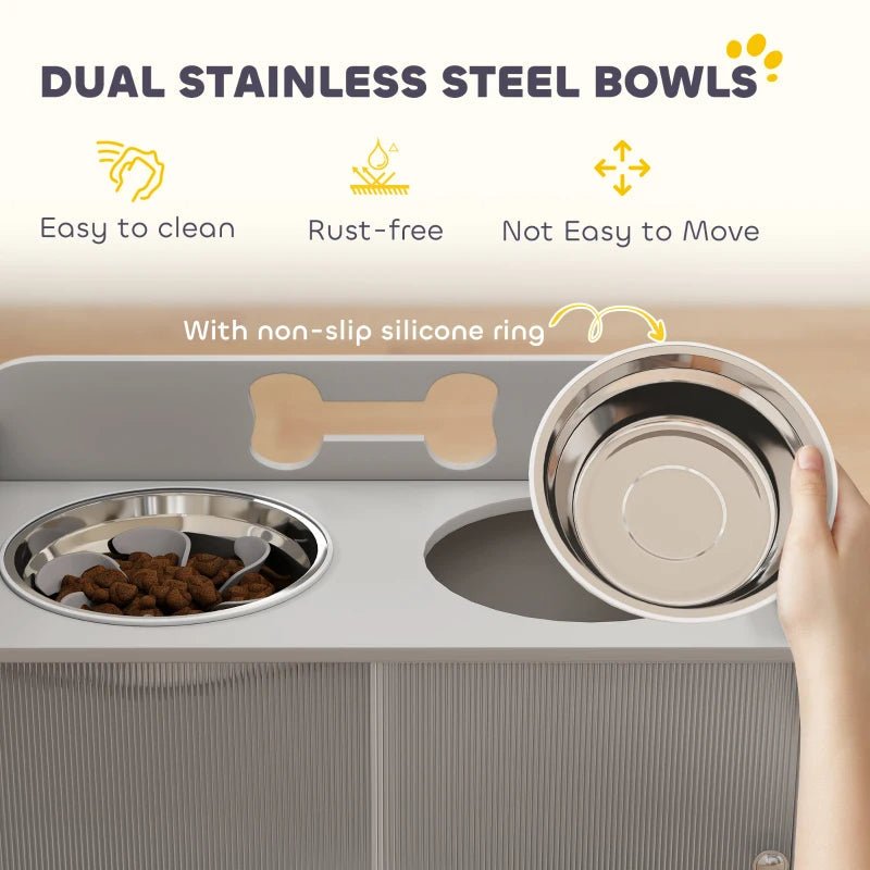 EliteFeast™ | Ergonomic Raised Diner & Storage Combo for Large Breeds - Aura Pet Elite