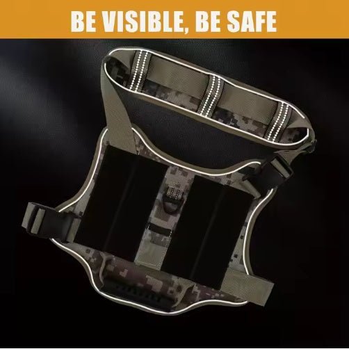 EliteForce™ | Tactical Reflective Vest with Easy - Control Handle - Aura Pet Elite