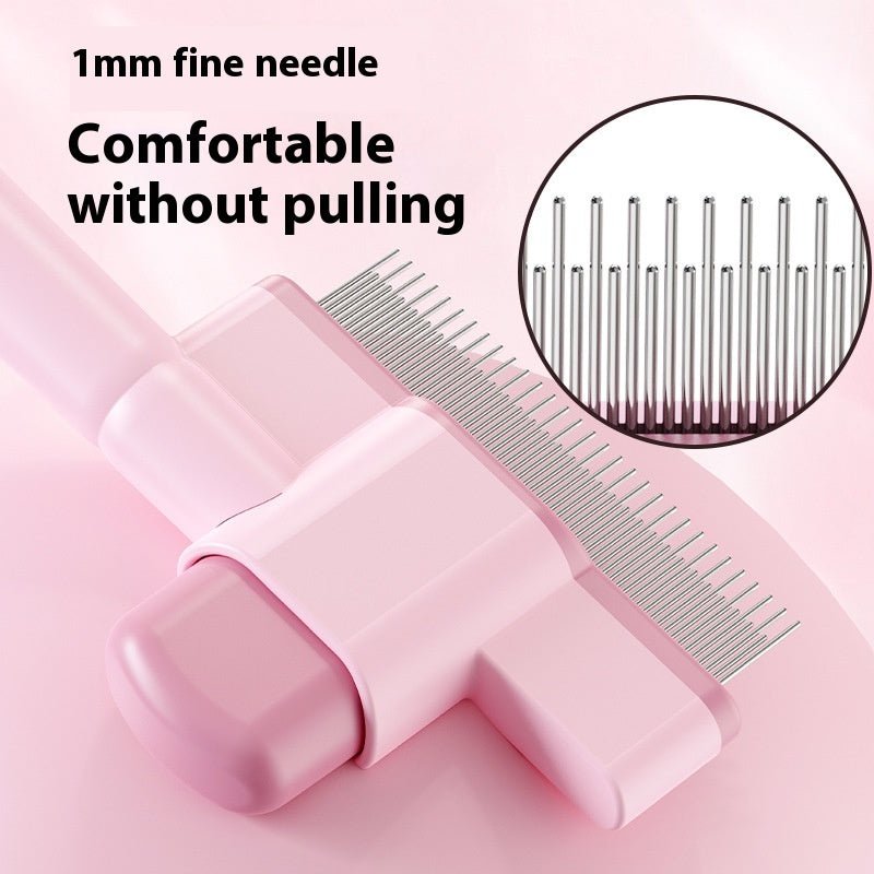 ElitePure™ | Professional Stainless Steel Fine - Gear Comb for Cats & Dogs - Aura Pet Elite