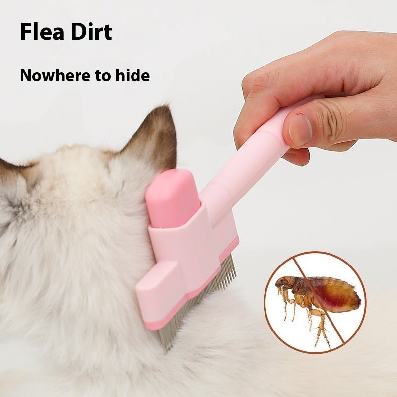 ElitePure™ | Professional Stainless Steel Fine - Gear Comb for Cats & Dogs - Aura Pet Elite
