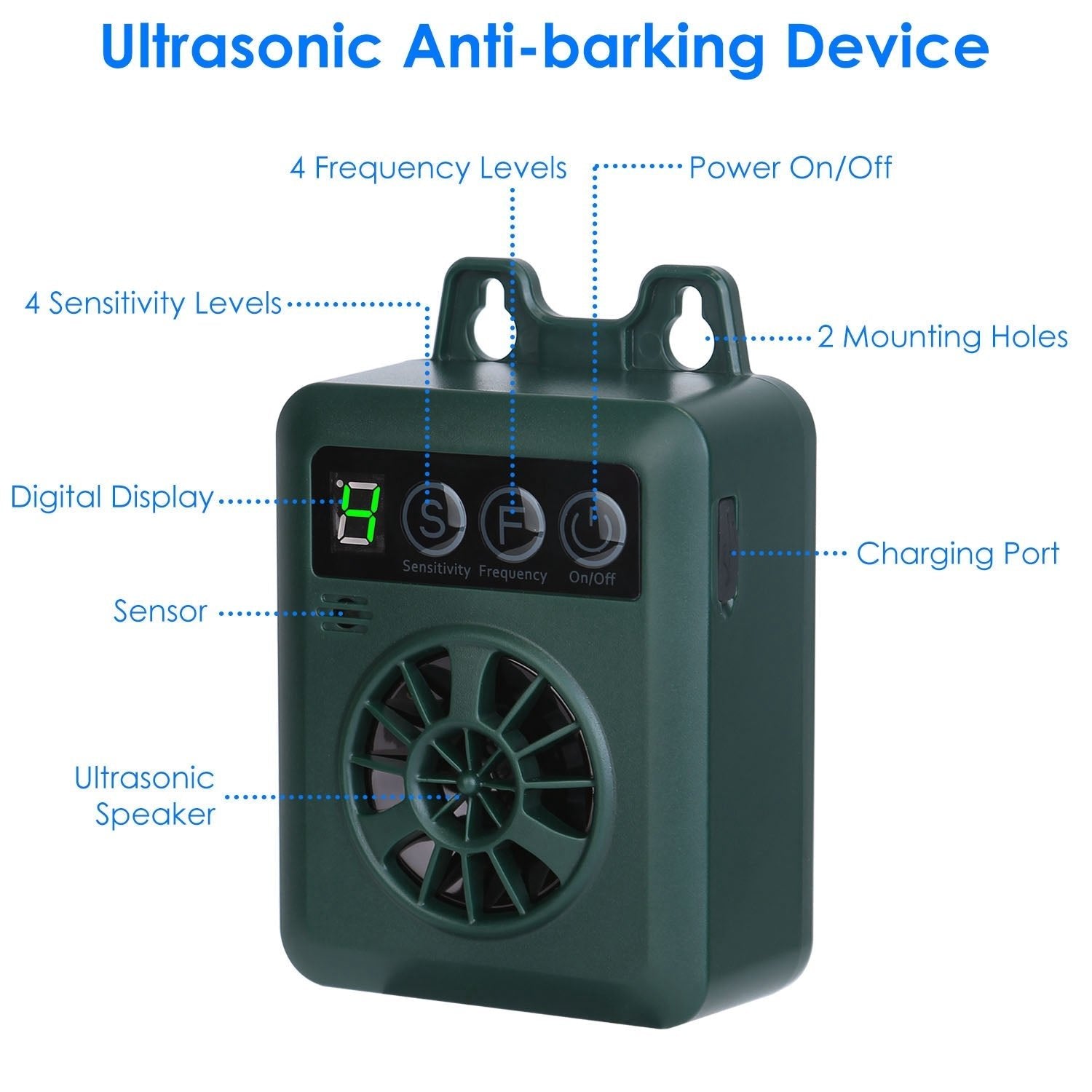 EliteSerene™ | Long - Range 4 - Level Bark Control Device - Aura Pet Elite