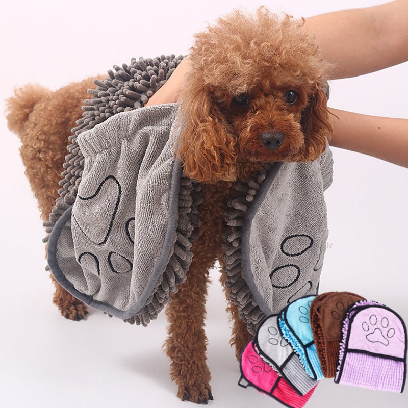 EliteWrap™ | Professional Grade Microfiber Pet Towel - Super Absorbent Spa Wrap - Aura Pet Elite