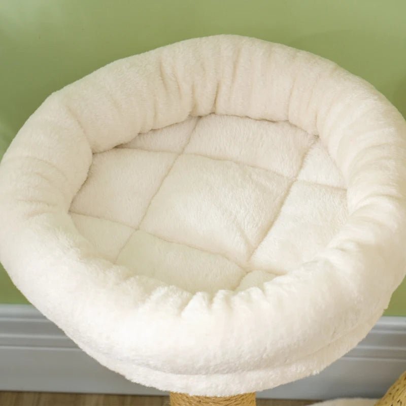 EliteZen™ | Modern Wood Cat Tree with Plush Beds & Play Spheres - Aura Pet Elite