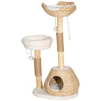 EliteZen™ | Modern Wood Cat Tree with Plush Beds & Play Spheres - Aura Pet Elite