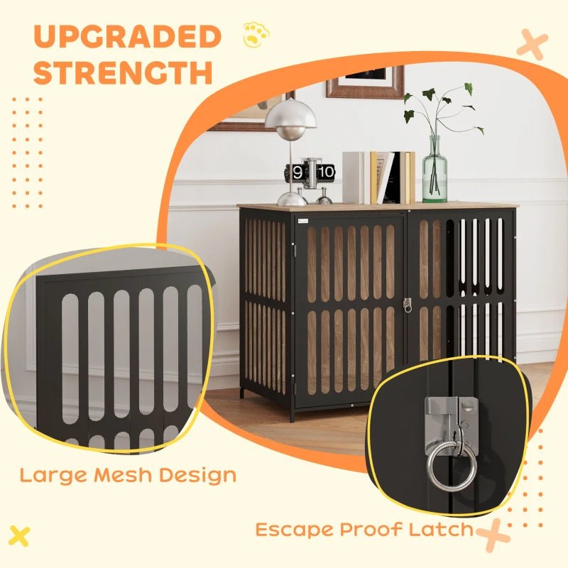 EstatePaw™ | Anti - Escape Luxury Crate & Side Table - Aura Pet Elite