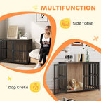 EstatePaw™ | Anti - Escape Luxury Crate & Side Table - Aura Pet Elite