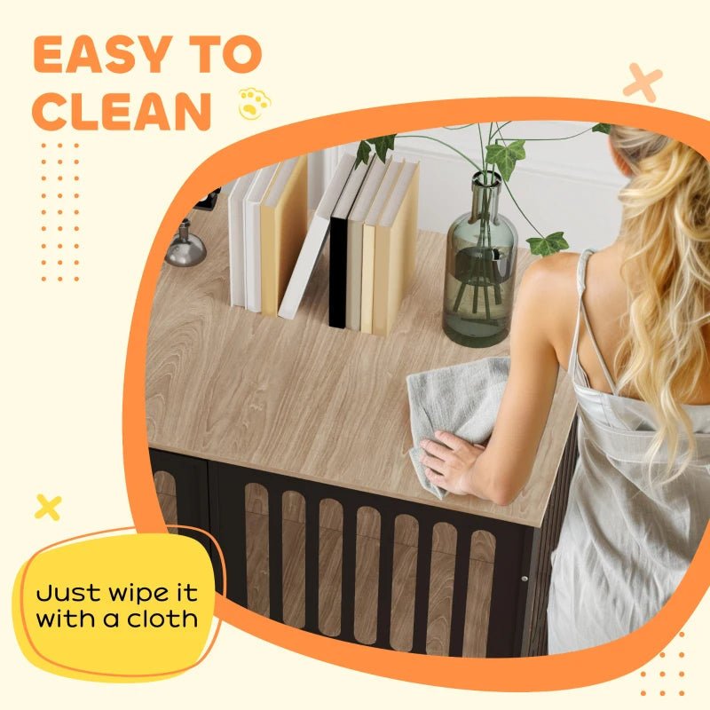 EstatePaw™ | Anti - Escape Luxury Crate & Side Table - Aura Pet Elite