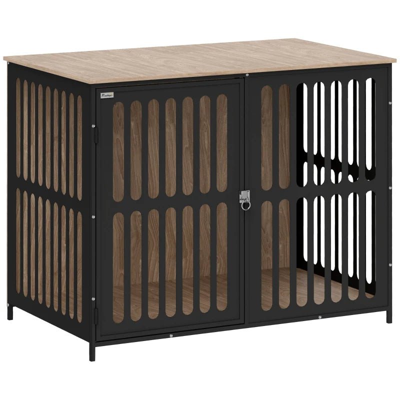 EstatePaw™ | Anti - Escape Luxury Crate & Side Table - Aura Pet Elite