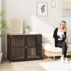 EstatePaw™ | Anti - Escape Luxury Crate & Side Table - Aura Pet Elite