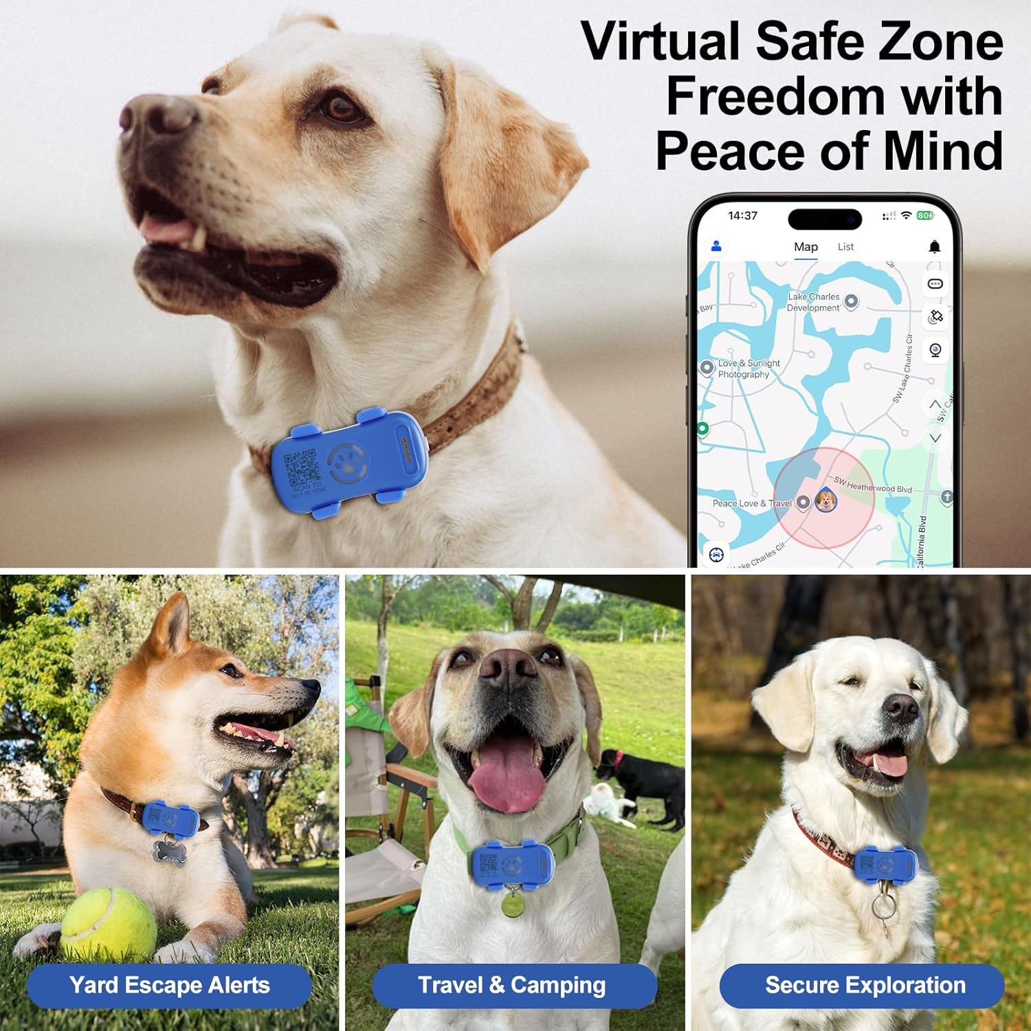 EliteLocate™ | Smart Anti-Lost Pet GPS with Geofence & Sound Alarm