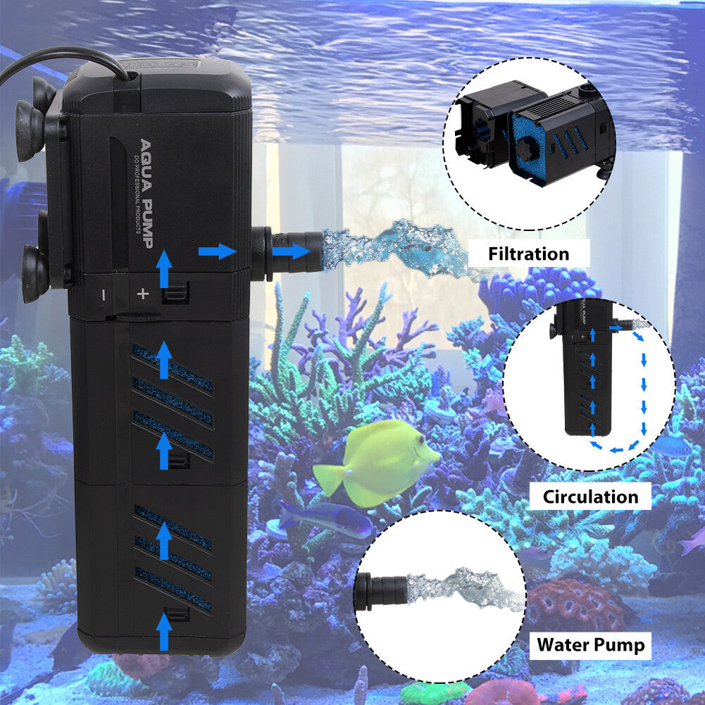 TitanFlow™ | The All-in-One Professional Aquarium Internal Filter - Crystal Clear Water Tech