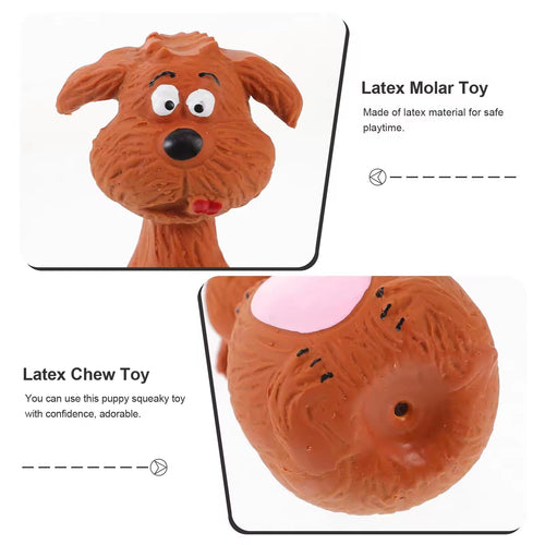 AuraPlay™ Soft-Bite Series | 4pcs Cute Sound-Emitting Latex Toys – Gentle Teething & Oral Health Set for Young Pets