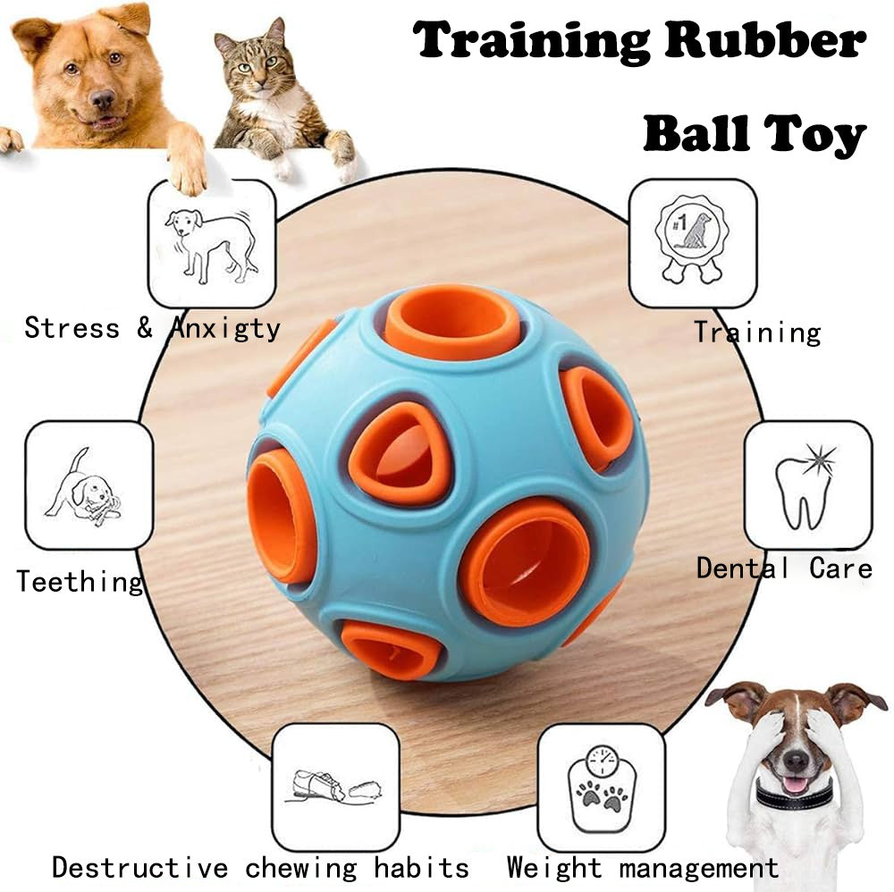 AuraPlay™ Echo-Bounce | Twin Set of Durable Jingle Balls – Safe Rubber Dental Chew for Sensory Play