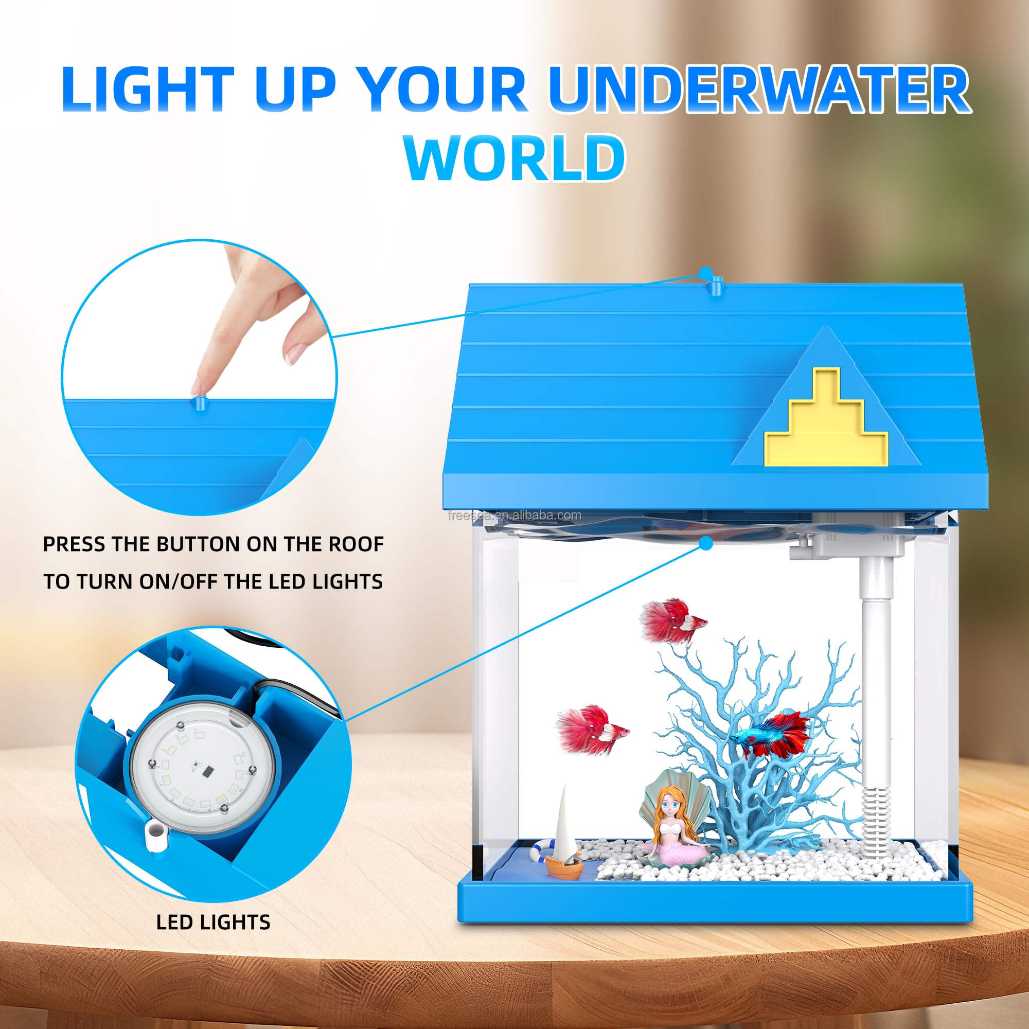 MyFirstAura™ | Desktop Jellyfish & Goldfish Tank - The Perfect Eco-Friendly Gift for Kids