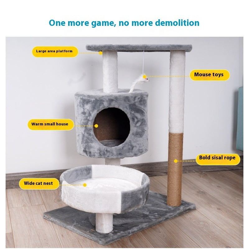 CloudPeak™ | Deluxe Cat Tree with Integrated Scratching Lounge