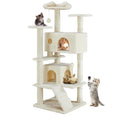 EliteHabitat™ | 4-in-1 Cat Climbing Forest - Natural Sisal Scratchers & Plush Condos