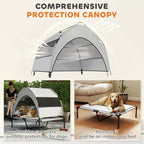 EliteExplorer™ | Raised Pet Cot & Sun-Shield - All-Terrain Travel Bed