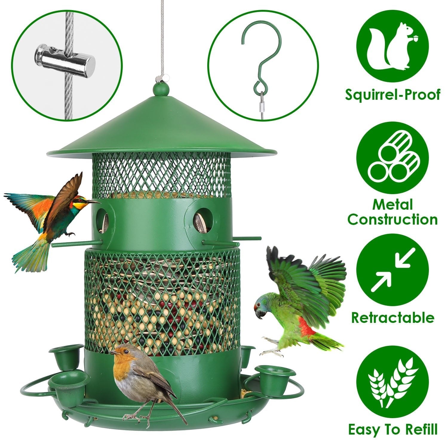 IronGuard™ | Squirrel - Proof Metal Bird Fortress - Aura Pet Elite