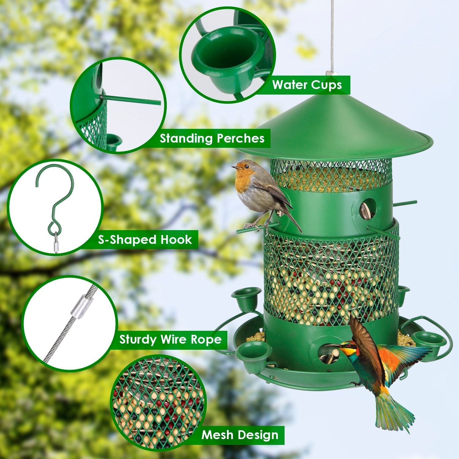 IronGuard™ | Squirrel - Proof Metal Bird Fortress - Aura Pet Elite