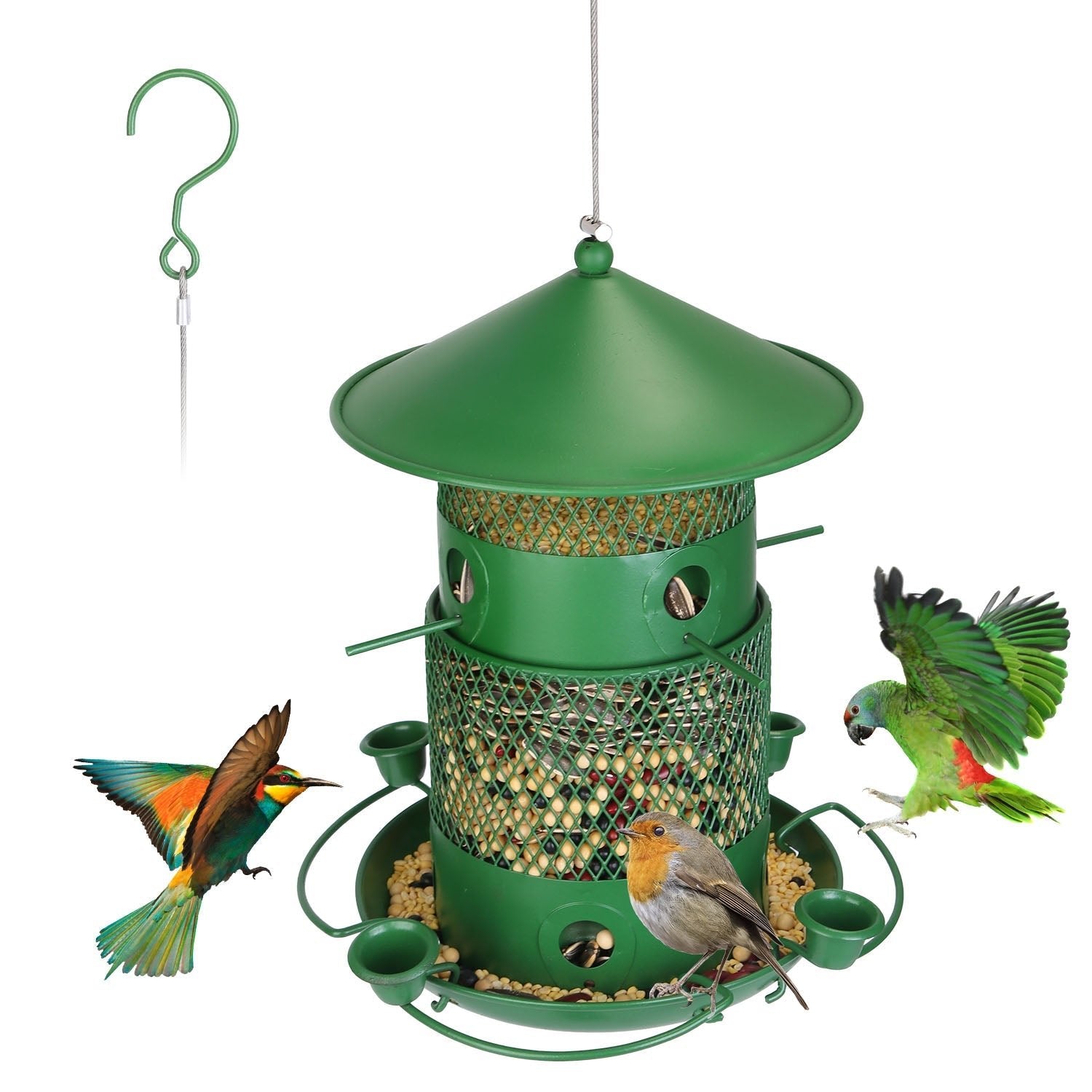 IronGuard™ | Squirrel - Proof Metal Bird Fortress - Aura Pet Elite