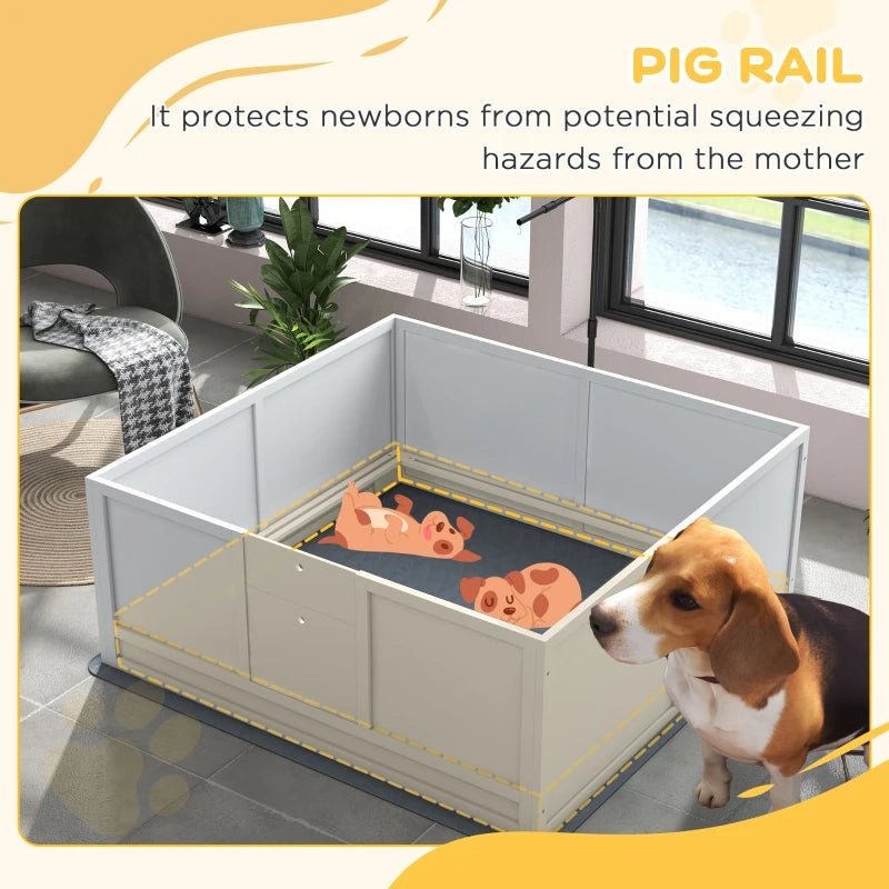 SafeBirth™ | Adjustable Puppy Playpen with Pig Rails - Aura Pet Elite