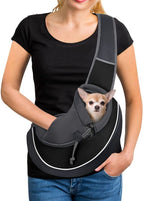 SnuggleStride™ | Hands - Free Luxury Pet Sling Bag - Aura Pet Elite