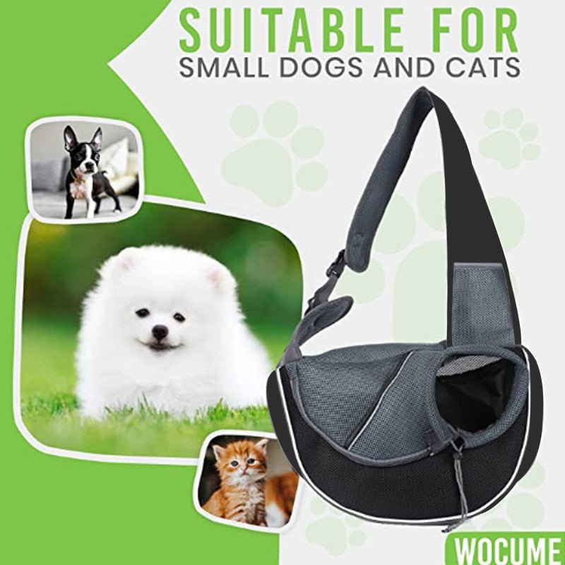 SnuggleStride™ | Hands - Free Luxury Pet Sling Bag - Aura Pet Elite