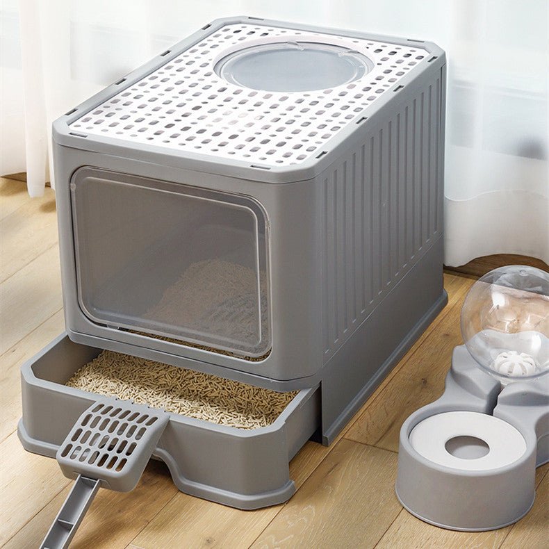 SwiftClean™ | Large Anti - Tracking Cat Basin & Drawer System - Aura Pet Elite