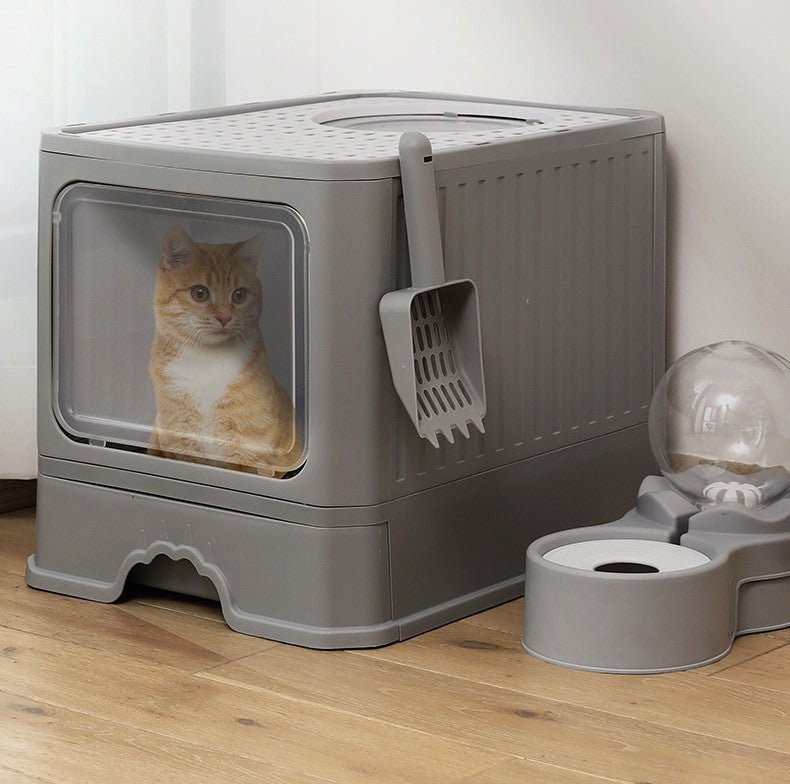 SwiftClean™ | Large Anti - Tracking Cat Basin & Drawer System - Aura Pet Elite