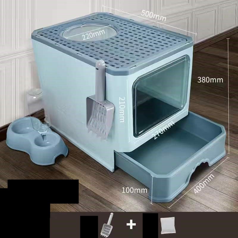 SwiftClean™ | Large Anti - Tracking Cat Basin & Drawer System - Aura Pet Elite