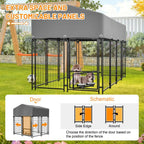 TitanShelter™ | Pro - Series Welded Wire Kennel with Protective Roof - Aura Pet Elite