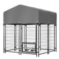 TitanShelter™ | Pro - Series Welded Wire Kennel with Protective Roof - Aura Pet Elite