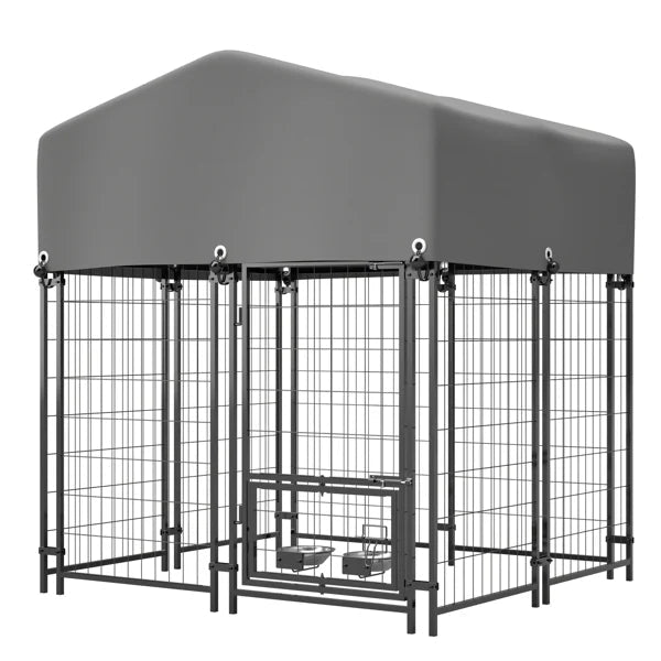 TitanShelter™ | Pro - Series Welded Wire Kennel with Protective Roof - Aura Pet Elite