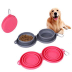 VentureBowl™ | Collapsible Dual - Pet Feeding Station - Aura Pet Elite