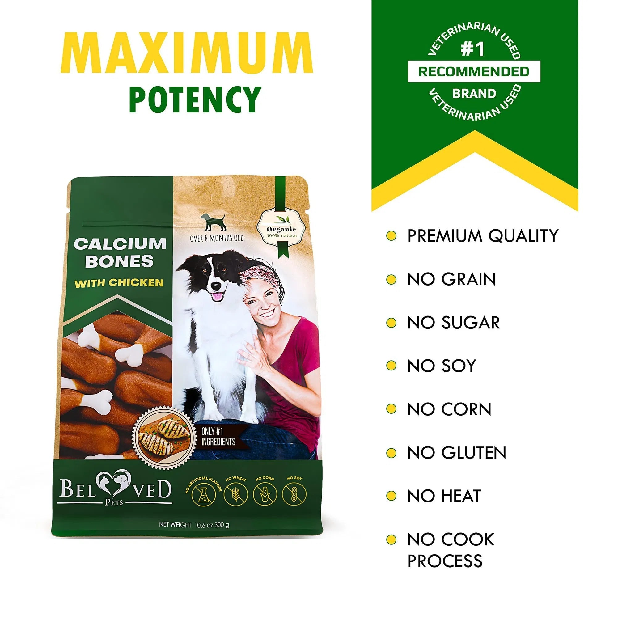 VitalBone™ | Rawhide - Free Organic Chicken & Calcium Treats - Aura Pet Elite