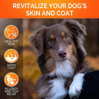 Youmile Omega 3 For Dogs - 120Ct Fish Oil Treats - Allergy & Itch Relief Skin & Coat Supplement - Dry Itchy Skin, Anti Shedding & Hot Spots Treatment - Pet Salmon Oil Chews - Chicken Flavor Dog Vit - Aura Pet Elite