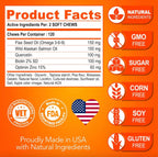 Youmile Omega 3 For Dogs - 120Ct Fish Oil Treats - Allergy & Itch Relief Skin & Coat Supplement - Dry Itchy Skin, Anti Shedding & Hot Spots Treatment - Pet Salmon Oil Chews - Chicken Flavor Dog Vit - Aura Pet Elite