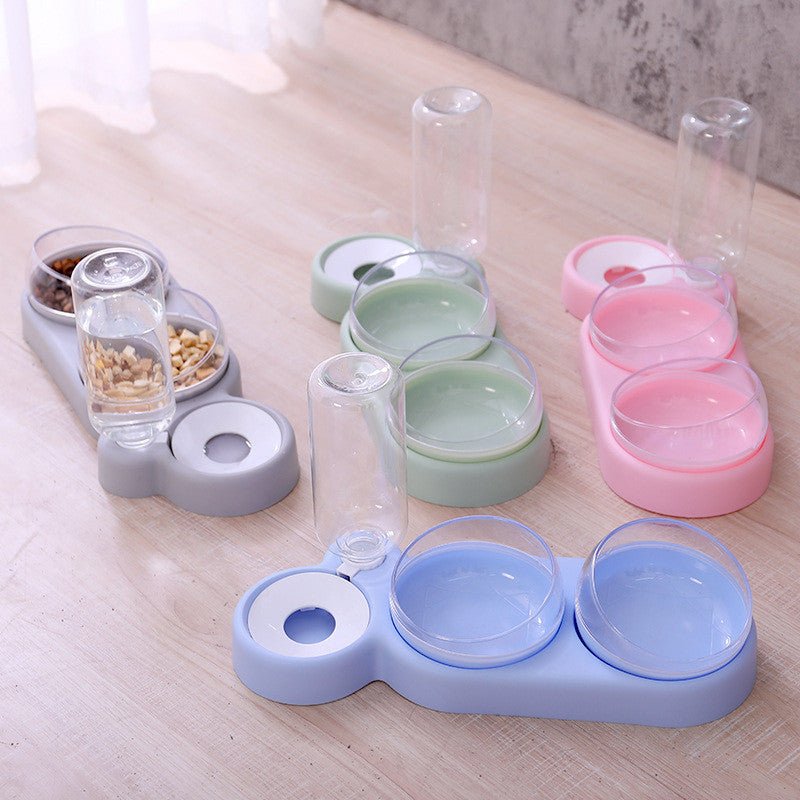 ZenDine™ | Automatic Water Fountain & Ergonomic Double Bowl - Aura Pet Elite